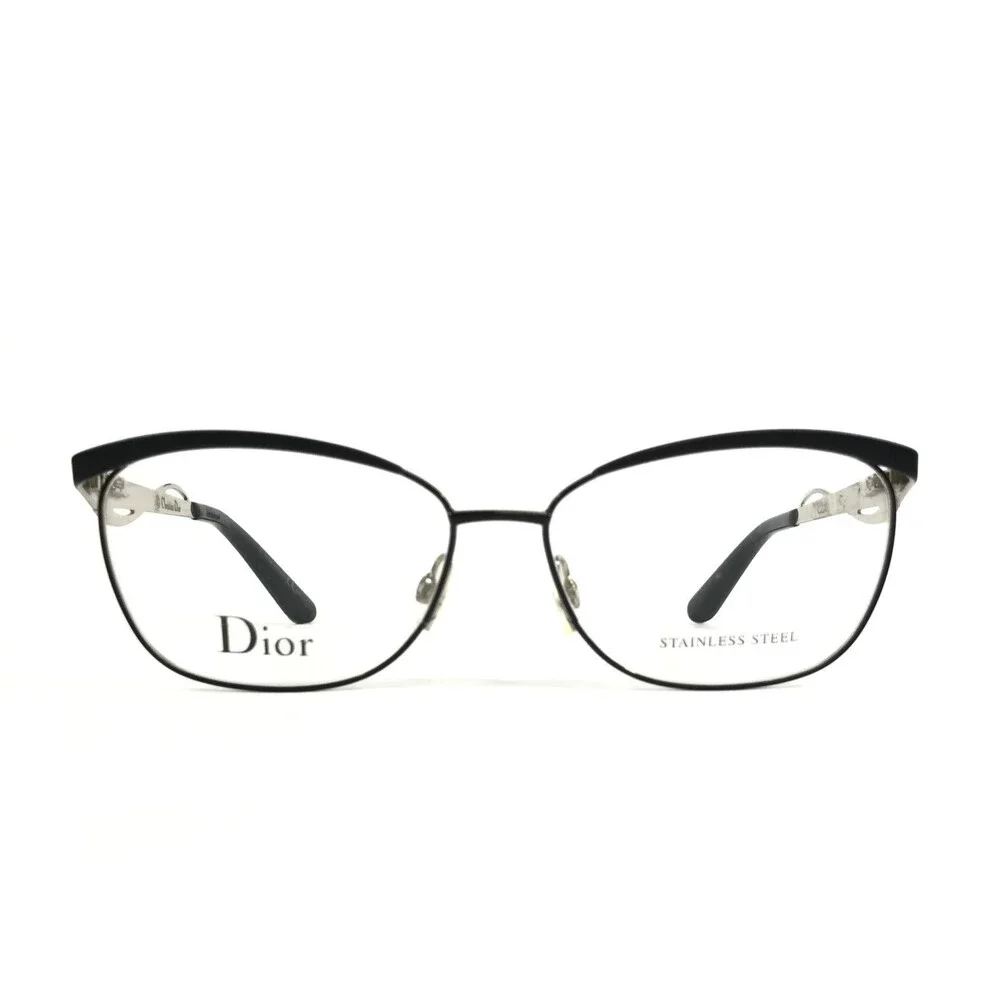 Christian Dior Eyeglasses Frames CD3783 G8Q Black Light Gold Cat Eye 55-14-140